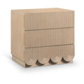  Color_Natural -- Scallop Natural Oak Veneer Nightstand IMAGE 1