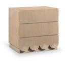  Color_Natural -- Scallop Natural Oak Veneer Nightstand IMAGE 1