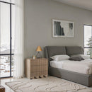  Color_Natural -- Scallop Natural Oak Veneer Nightstand IMAGE 2