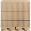  Color_Natural -- Scallop Natural Oak Veneer Nightstand IMAGE 3