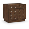  Color_Brown -- Compass Brown Oak Veneer Nightstand IMAGE 1