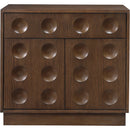  Color_Brown -- Compass Brown Oak Veneer Nightstand IMAGE 3