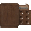  Color_Brown -- Compass Brown Oak Veneer Nightstand IMAGE 6