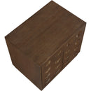  Color_Brown -- Compass Brown Oak Veneer Nightstand IMAGE 7