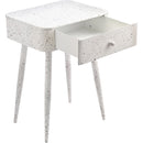  Color_White -- Rylan White Iron Nightstand IMAGE 5