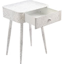 Meridian Rylan White Iron Night Stand IMAGE 5