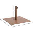  Meridian Belize Teak Steel Patio Umbrella Base IMAGE 13