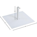  Meridian Belize White Steel Patio Umbrella Base IMAGE 16