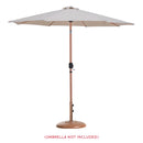  Meridian Cozumel Teak Steel Patio Umbrella Base IMAGE 9