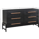  Color_Black -- Meridian Kaya 6 Drawer Dresser IMAGE 10