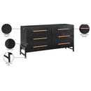  Color_Black -- Meridian Kaya 6 Drawer Dresser IMAGE 11