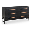  Color_Black -- Meridian Kaya 6 Drawer Dresser IMAGE 1