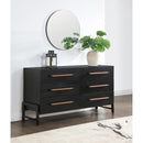 Color_Black -- Meridian Kaya 6 Drawer Dresser IMAGE 2