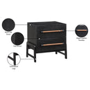  Color_Black -- Meridian Kaya 2 Drawer Nightstand IMAGE 11