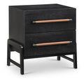 Color_Black -- Meridian Kaya 2 Drawer Nightstand IMAGE 1