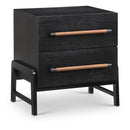  Color_Black -- Meridian Kaya 2 Drawer Nightstand IMAGE 1