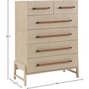  Color_Natural -- Kaya Natural Oak Veneer And Vegan Leather Handle Chest IMAGE 10