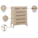  Color_Natural -- Kaya Natural Oak Veneer And Vegan Leather Handle Chest IMAGE 11