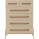  Color_Natural -- Kaya Natural Oak Veneer And Vegan Leather Handle Chest IMAGE 3