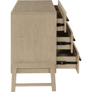  Color_Natural -- Kaya Natural Oak Veneer And Vegan Leather Handle Dresser IMAGE 5