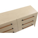  Color_Natural -- Kaya Natural Oak Veneer And Vegan Leather Handle Dresser IMAGE 8