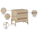 Meridian Kaya Natural Vegan Leather Night Stand IMAGE 11