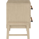  Color_Natural -- Kaya Natural Oak Veneer And Vegan Leather Handle Nightstand IMAGE 4