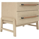  Color_Natural -- Kaya Natural Oak Veneer And Vegan Leather Handle Nightstand IMAGE 7