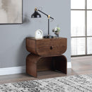  Color_Brown -- Jace Brown Oak Veneer Nightstand IMAGE 2