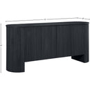  Meridian Belinda Black Beech Wood And Oak Veneer Sideboard / Buffet IMAGE 10