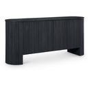  Meridian Belinda Black Beech Wood And Oak Veneer Sideboard / Buffet IMAGE 1