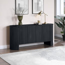 Meridian Belinda Black Beech Wood And Oak Veneer Sideboard / Buffet IMAGE 2