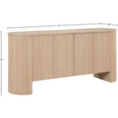  Meridian Belinda Oak Beech Wood And Oak Veneer Sideboard / Buffet IMAGE 10