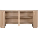 Meridian Belinda Oak Beech Wood And Oak Veneer Sideboard / Buffet IMAGE 3