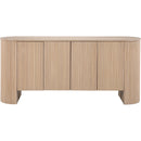  Meridian Belinda Oak Beech Wood And Oak Veneer Sideboard / Buffet IMAGE 4