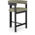  Color_Olive -- Romeo Olive Green Vegan Leather Upholstered Counter Stool IMAGE 1