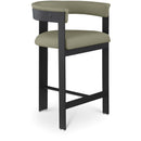  Color_Olive -- Romeo Olive Green Vegan Leather Upholstered Counter Stool IMAGE 1