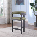 Meridian Romeo Olive Green Vegan Leather Counter Stool IMAGE 2
