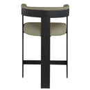 Color_Olive -- Romeo Olive Green Vegan Leather Upholstered Counter Stool IMAGE 3