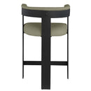 Meridian Romeo Olive Green Vegan Leather Counter Stool IMAGE 3