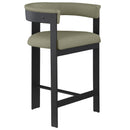  Color_Olive -- Romeo Olive Green Vegan Leather Upholstered Counter Stool IMAGE 4