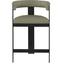  Color_Olive -- Romeo Olive Green Vegan Leather Upholstered Counter Stool IMAGE 5