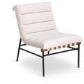  Manufacturer Color_Cream -- Meridian Burke Stationary Leather Look Accent Chair IMAGE 1