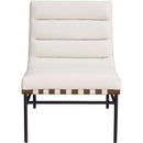  Manufacturer Color_Cream -- Meridian Burke Stationary Leather Look Accent Chair IMAGE 3