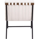  Manufacturer Color_Cream -- Meridian Burke Stationary Leather Look Accent Chair IMAGE 5