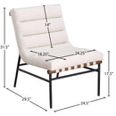  Manufacturer Color_Cream -- Meridian Burke Stationary Leather Look Accent Chair IMAGE 8