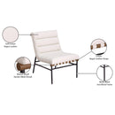  Manufacturer Color_Cream -- Meridian Burke Stationary Leather Look Accent Chair IMAGE 9