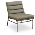  Manufacturer Color_Olive -- Burke Olive Vegan Leather Upholstered Accent Chair IMAGE 1