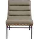  Manufacturer Color_Olive -- Burke Olive Vegan Leather Upholstered Accent Chair IMAGE 3