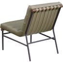  Manufacturer Color_Olive -- Burke Olive Vegan Leather Upholstered Accent Chair IMAGE 6
